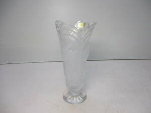 カメイ クリスタルガラス KAMEI 24％ CRYSTAL PbO 花瓶 フラワーベース 現状品 