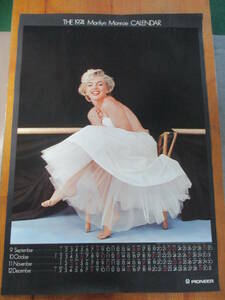 Marilyn Monroe マリリン・モンロー 1974年 特大ポスター カレンダー PIONEER 現状品③