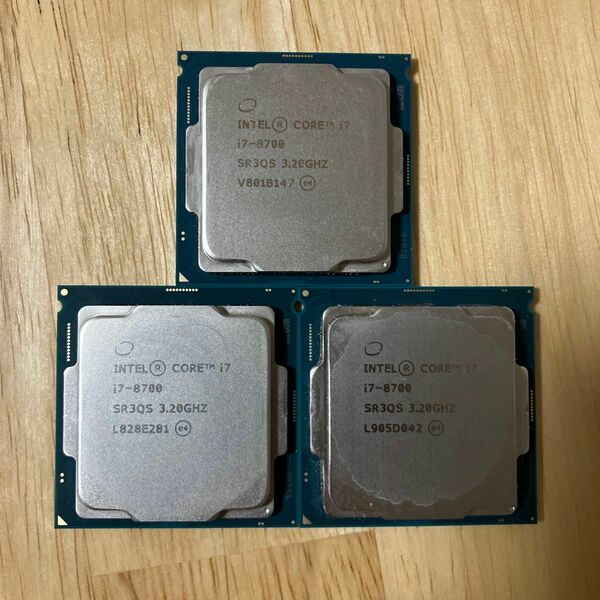 CPU intel core i7 8700 3個セット