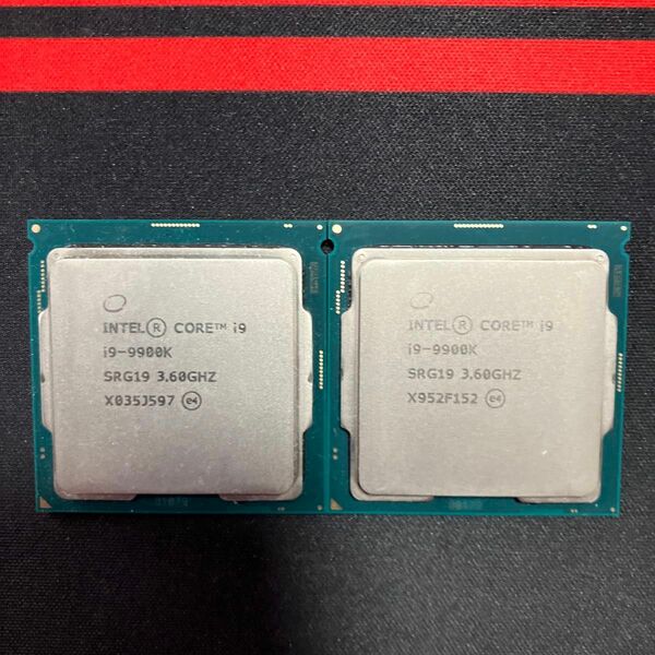 CPU intel core i9 9900K 2個セット