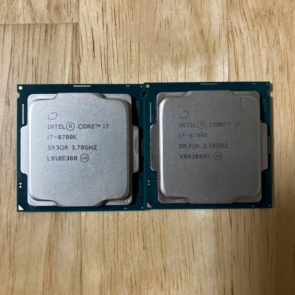 CPU intel core i7 8700K 2個セット