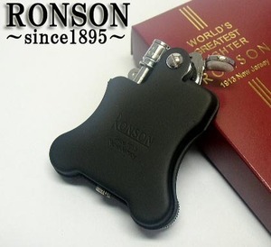 送料210円～RONSON(ロンソン)Banjoバンジョー01-1027(黒マット)オイルライター 真鍮(日本製)