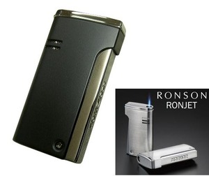 送料210円～RONSON(ロンソン)RONJET(ロンジェット)バーナーガスライター(黒マットガンメタ)R29-1012