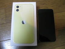 本体美品 iPhone 11 128GB 最大容量71% AU ○ MWM42 J/A 黄色 A2221_画像1