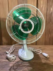  retro electric fan Mitsubishi 30cm small eyes .NC DM-30NC wire remote control Showa Retro rotation, yawing verification only present condition goods used 