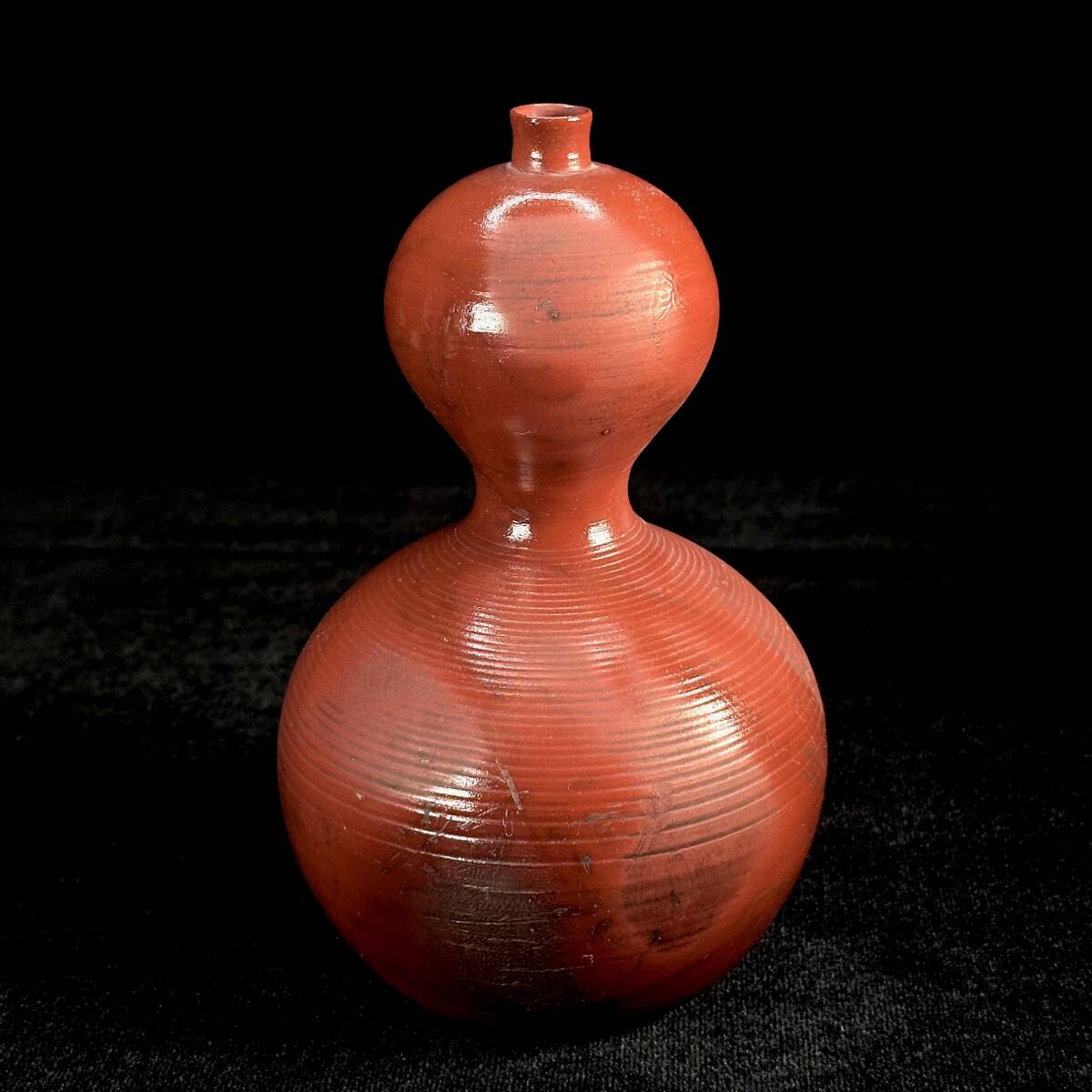 蔵A2649】古備前 瓢箪形徳利 一輪挿し 江戸時代 (15-10-24 (4 蔵A2649】古備前 瓢箪形徳利 一輪挿し 江戸時代 (15-10-24 (4