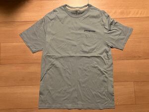 未着用　パタゴニア　半袖　Tシャツ　S 水色　ポケット　patagonia 山