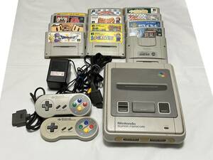 ★[中古] SFC 本体 スーパーファミコン SHVC-001 ゲームソフト付き [動作確認済] SHVC-JPN-1★