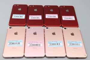 Apple iPhone7 128GB (PRODUCT)RED / Rose Gold 合計8台セット A1779 ■SIMフリー★Joshin(ジャンク)5295【1円開始・送料無料】