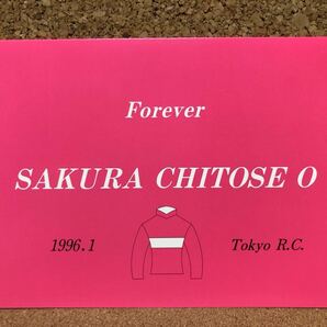 競馬★テレホンカード★サクラチトセオー★50度数2枚1000円分★台紙付き★テレカ★テレフォンカードの画像1