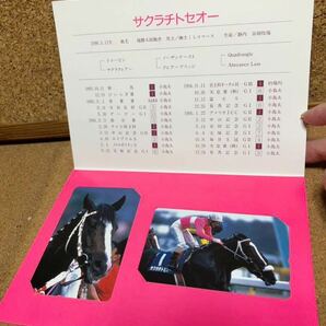 競馬★テレホンカード★サクラチトセオー★50度数2枚1000円分★台紙付き★テレカ★テレフォンカードの画像2