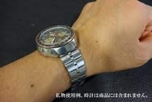 SEIKO Speed Timer 5Sports BRACELET 6138-0040 茶黒ウマ用 Stainless 新品 社外品 アンティーク クロノグラフ ベルト ツノ_画像9