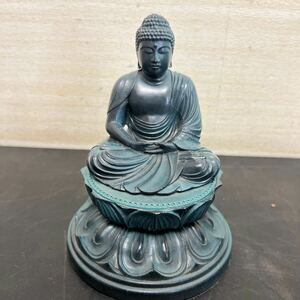 t5-154 仏像 置物 仏教美術 金属製 約20cm 保管品
