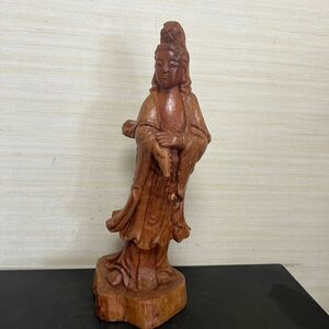t5-169 木彫仏像 観音像 彫刻 置物 約55cm 保管品