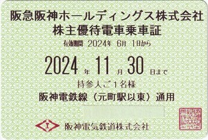 【簡易書留 送料無料】阪神電鉄　株主優待乗車証　