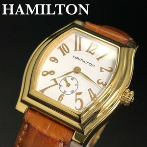 稼働 美品 HAMILTON ハミルトン ダッドソン 腕時計 H273310 BT交換済 動作確認 白文字盤 ボーイズ 純正 革ベルト 文字盤 QZ 正規品 最落無