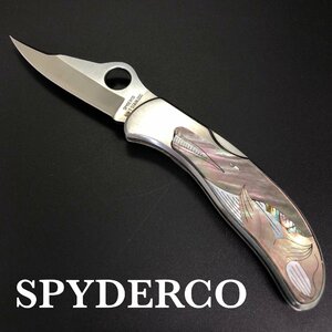 SPYDERCO Spy darukowa- машина ho e-ru складной нож распорка нож перламутр /./ кит максимальное снижение нет 
