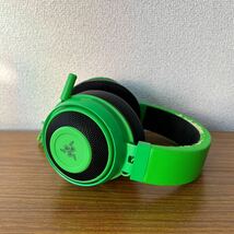 管 S240517 h ★ Razer Kraken Green ゲーミングヘッドセット アナログ接続 PS4 PS5 PC Switch スマートフォン 冷却ジェルパッド ☆★ _画像5