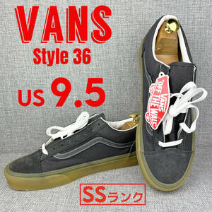 未使用★VANS バンズ STYLE 36 (スタイル36) メンズスニーカー 27.5cm キャンバス＆スエード グレー