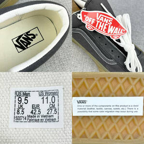 未使用★VANS バンズ STYLE 36 (スタイル36) メンズスニーカー 27.5cm キャンバス＆スエード グレーの画像10