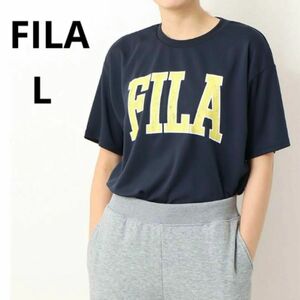 フィラ FILA レディース 半袖Tシャツ ドライTシャツ ゲームシャツ 未使用 ネイビー Tシャツ 半袖 速乾性 ストレッチ