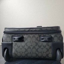 1円 COACH コーチ F77280 シグネチャー PVC 2輪 キャリーバッグ キャリーケース スーツケース ブラック系×グレー系 AV5426 _画像7