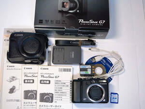 キャノン PowerShot G7 初代 ストロボ不良 ジャンク 元箱 純正専用ケース付き コンパクトデジタルカメラ Canon