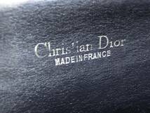 ‡ 0221 ChristianDior クリスチャンディオール トロッター キャンバス クラッチバッグ バッグ ゴールド金具 ネイビー系 ボタン破損有_画像10