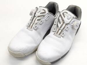 § B48363 Bridgestone golf shoes Zero * spike baita- dial type size 26.5. white men's shoes used 