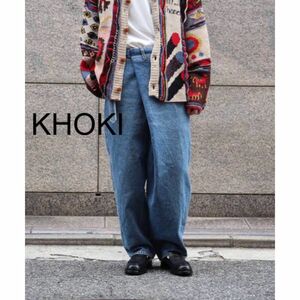 KHOKI コッキ 22AW wrap trousers ラップ トラウザーパンツ ジーンズ デニムパンツ ボトムス S