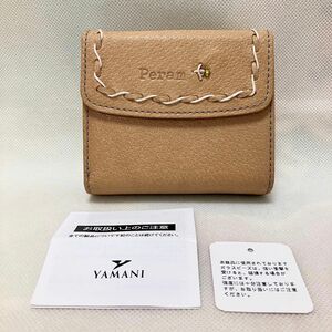 【訳あり】X75 未使用 ペラム Peram 財布 折り財布 三つ折り財布 レディース 日本製 本革 レザー