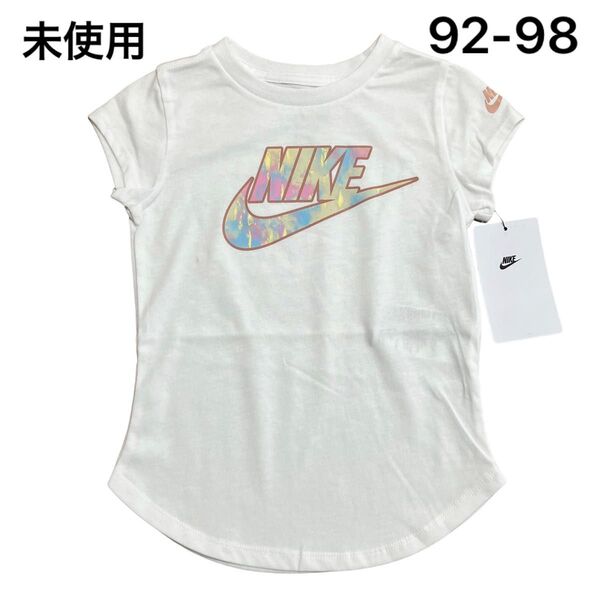 X762 未使用 NIKE ナイキ キッズ 子供服 半袖シャツ トップス ホワイト 92〜98CM KD17