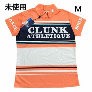X639 未使用 クランク CLUNK 半袖シャツ モックネックシャツ ゴルフウェア レディース M C62