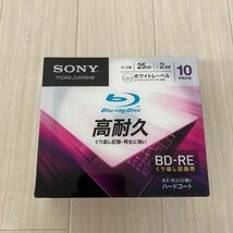 新品未開封 SONY ブルーレイDisc 10PACK 10枚入り BD-RE くり返し記録用 ハードコート (10BNE1DCPS2) データ用 25GB ホワイトレーベル_画像1