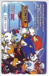 IT307 SONIC ADVENTURE 2 Sonic adventure 2 Fami expert DC telephone card unused *B rank 