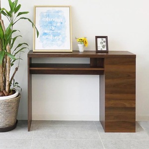 99.5cm width against surface also possible to use simple thin type Work desk * walnut < assembly type >_pm