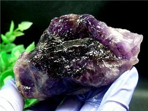天然～愛の守護石～夢幻紫水晶アメジスト原石179G3-12G32D