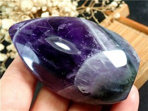 「在庫処分」天然～愛の守護石～夢幻紫水晶アメジスト原石177G3-35G08W