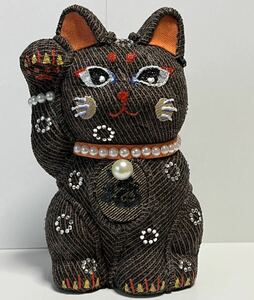  Denim ... кошка манэки-нэко керамика стразы ручная работа один товар custom искусство украшение Lucky кошка Tokoname .