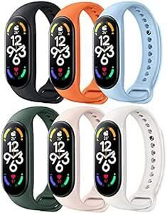 TALENANA for xiaomi smart band 7換えバンド 【公式と同じ6色セット】 Mi band 7用ベル