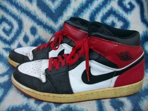 NIKE AIR JORDAN 1 RETRO 31cm US13 白赤つま先黒 美品？ NBA エア マイケル ジョーダン １ Ⅰ Chicago Bulls シカゴ ブルズ