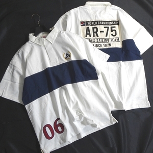 AVIREX アヴィレックス 新品 SAILING TEAM SHIRT 天竺素材 配色切替え 襟付き 半袖 カジュアル シャツ 3135004 030 XL ▲019▼kkf290us