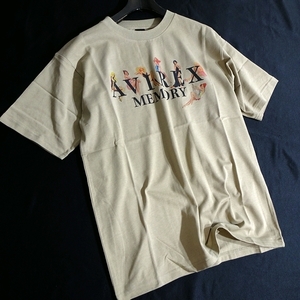 AVIREX アヴィレックス 新品 リラックスフィット ピンナップガールズ＆ロゴ クルーネック Tシャツ カットソー 6123265 51 L▲018▼kkf429us