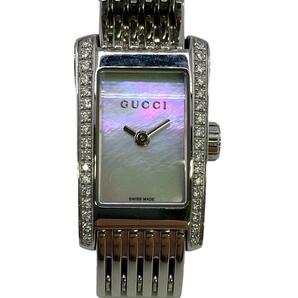 GUCCI/グッチ 8600L Gメトロ クォーツ サイドダイヤ ステンレススチール 腕時計 シルバー レディース ブランド