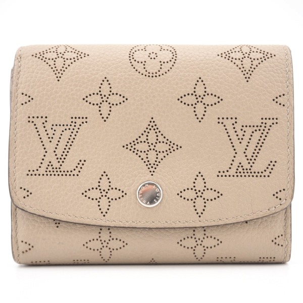 LOUIS VUITTON/ルイヴィトン ビトン M62542 ポルトフォイユイリスコンパクト マヒナ レザー 二つ折り財布 ベージュ レディース ブランド