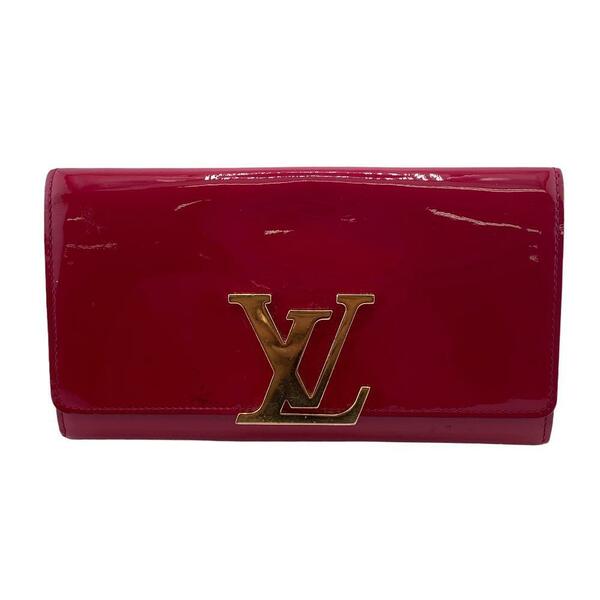 LOUIS VUITTON/ルイヴィトン ビトン M61317 ポルトフォイユルイーズ ヴェルニ 長財布 マゼンタ レディース ブランド