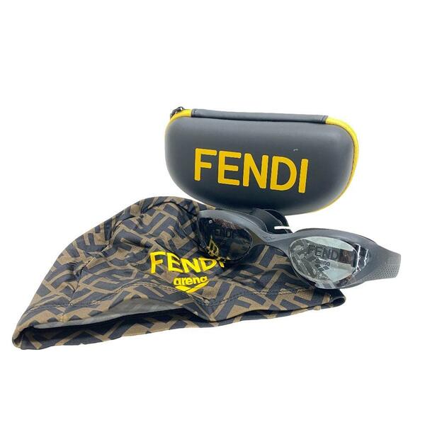 FENDI/フェンディ スイミングキャップ ゴーグル FFロゴ - その他小物 ブラウン ユニセックス ブランド