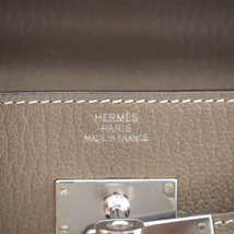 HERMES/エルメス ケリーウォレット ロングウォレット トゥーゴー シェブルミゾル 長財布 エトゥープ レディース ブランド_画像7