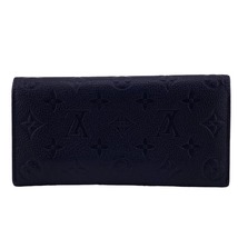 LOUIS VUITTON/ルイヴィトン ビトン M68327 ポルトフォイユ エミ リー モノグラムアンプラント レザー 長財布 ネイビー ブランド_画像2