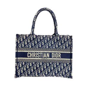 Christian Dior/クリスチャンディオール ブックトート スモール キャンバス トートバッグ ネイビー レディース ブランド